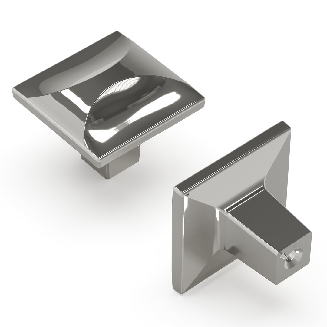 Crest Collection Square Knob - 1-1/4" x 1-1/4" Cabinet Knob - Mid-century Modern Hardware for Drawers & Cabinets Hickory Hardware 