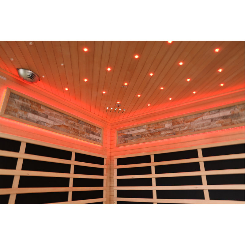 Family style pentagonal sauna room