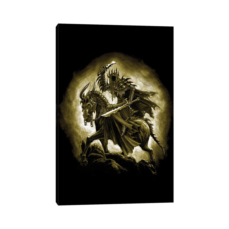 The Black Rider 1 Piece Wall Art on Canvas, 20.32 cm H x 30.48 cm W, Wrapped Canvas
