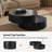 Jadida Gabriela Modern 27.8"W Fully Assembled Swivel-Top Fluted Round Coffee Table With Dual Rotating Surfaces-1672188026