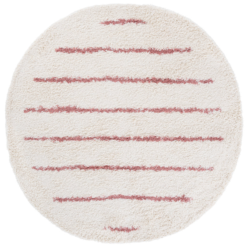 Glenburn Shag 600 Performance Striped Rug, Round 6'7"