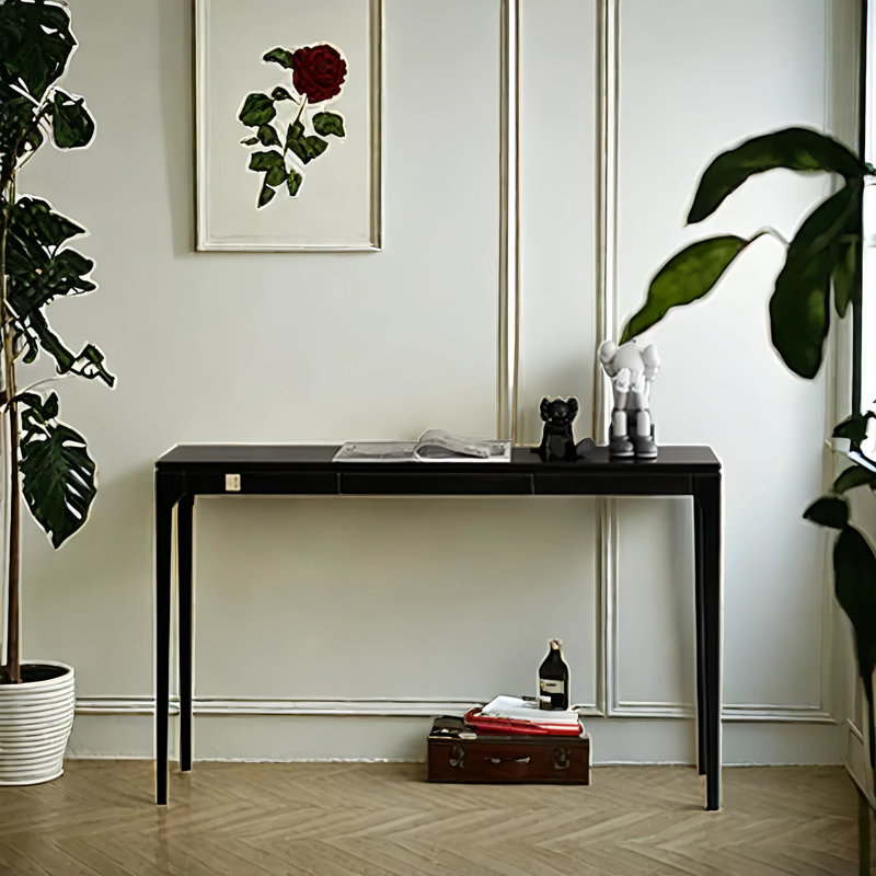 Console en chêne rouge, H 33,5 po x l 54,3 po x P 12,6 po