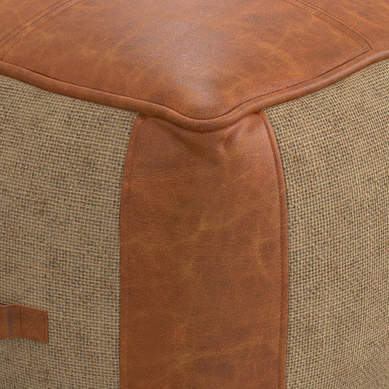 Repose-pieds contemporain en tissu hybride