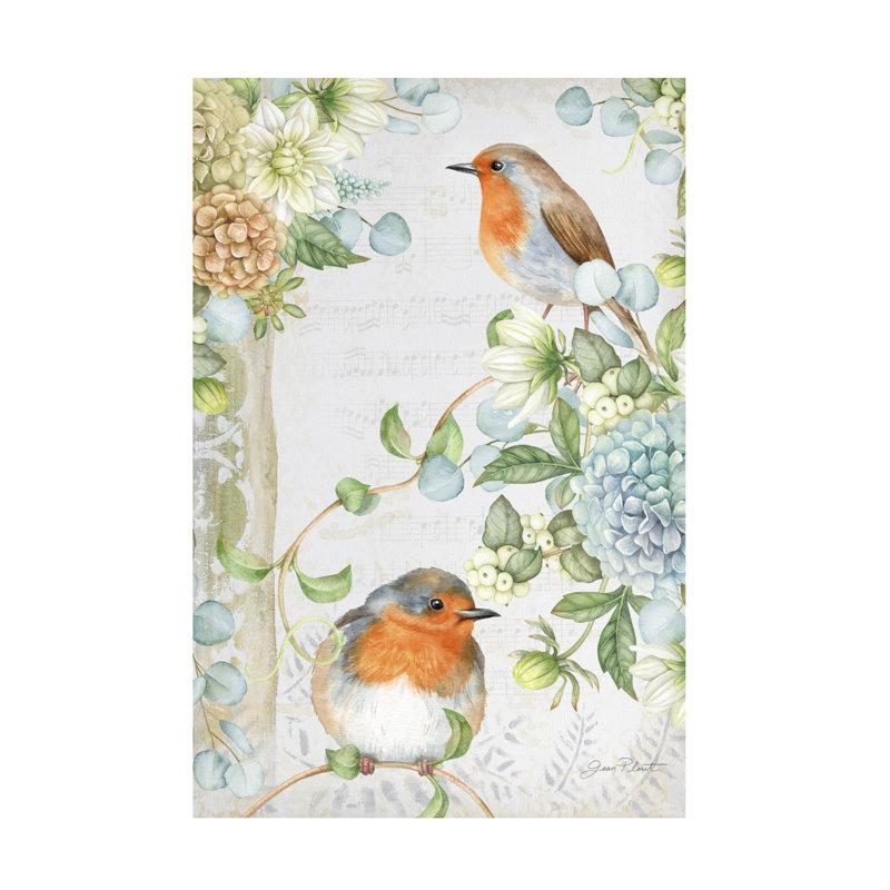 «Songbirds C on Canvas» par Jean Plout, H 47 po x l 30 po x P 2 po