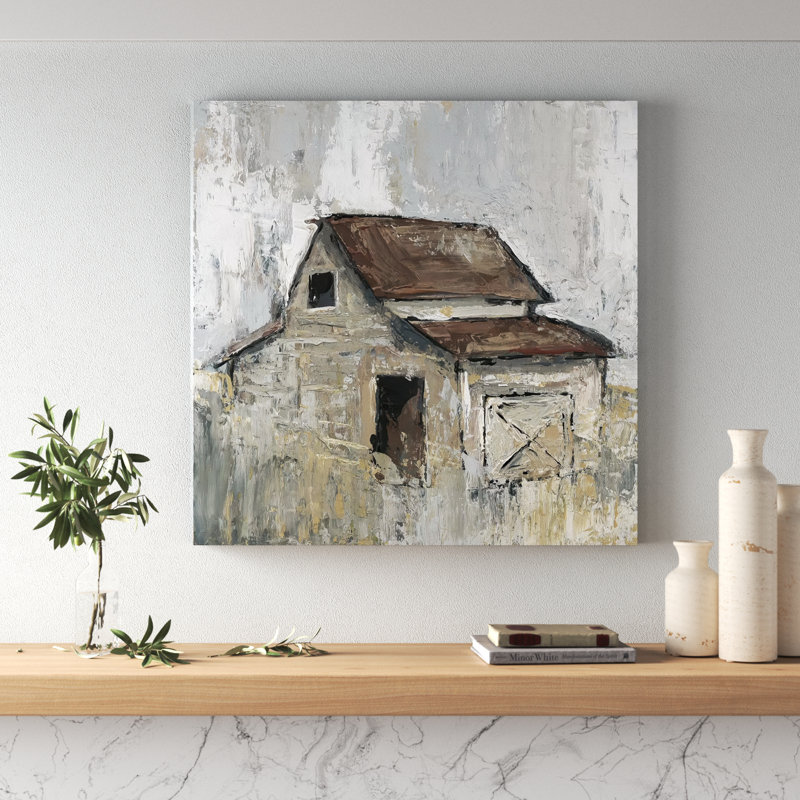 Grange à midi par Carol Robinson - reproduction d'art, Toile tendue, H 48 po x l 48 po x P 1,5 po