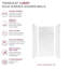 Ensemble de douche mural 3 pièces 36 po x 36 po x 72 po Transoli Lusso, blanc Palladio-116172909-116172918