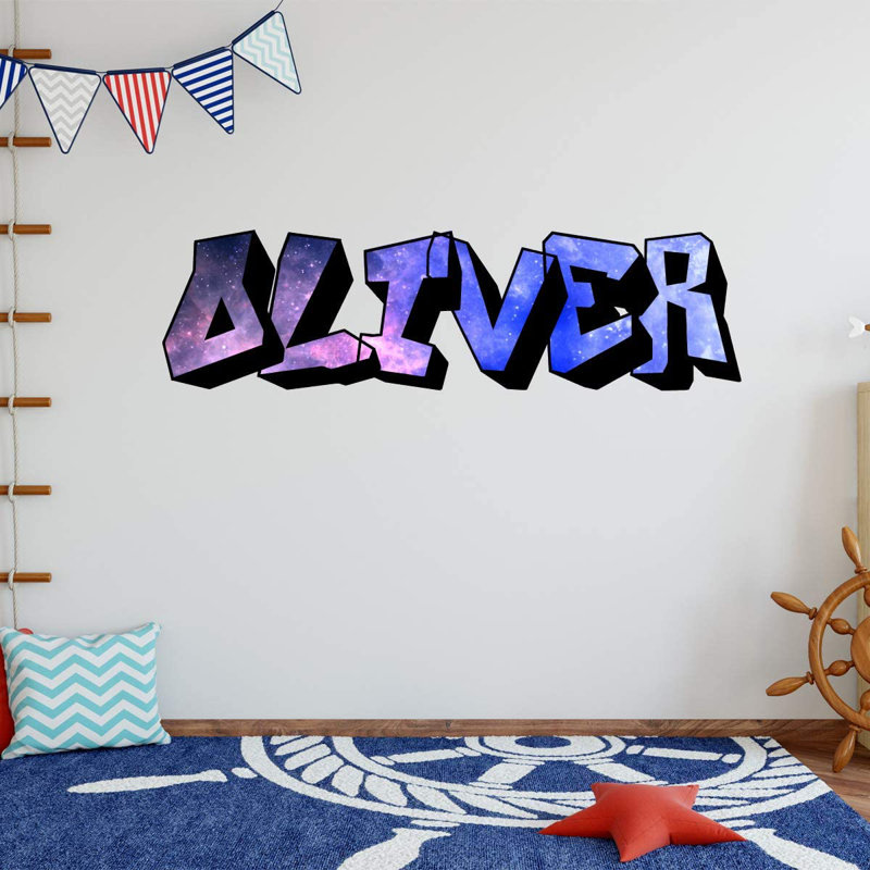 Adhésif décoratif graffiti galaxie, H 8 po x l 30 po, Oui