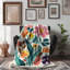 Radiant Petal Symphony - couverture sherpa 1 pièce de qualité supérieure - reproduction d'art luxueuse-97327054
