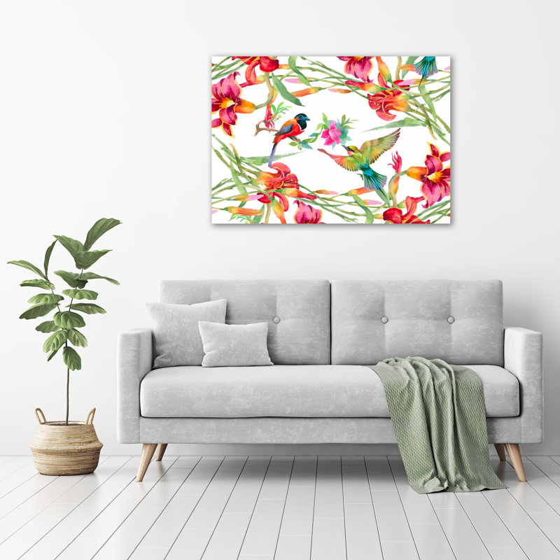Exotic Birds - Wrapped Canvas Print