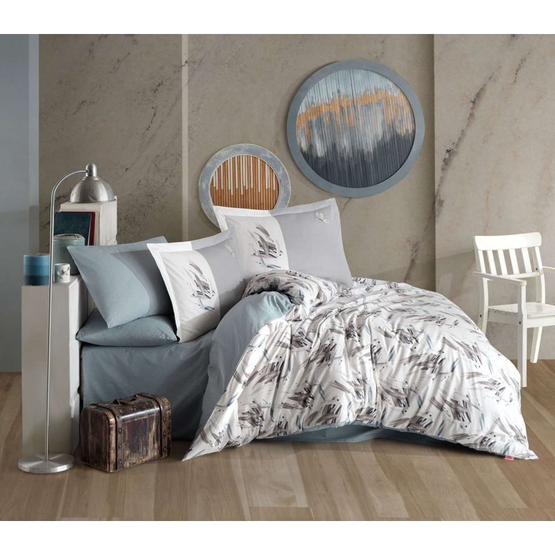 Ensemble de housse de couette en popeline