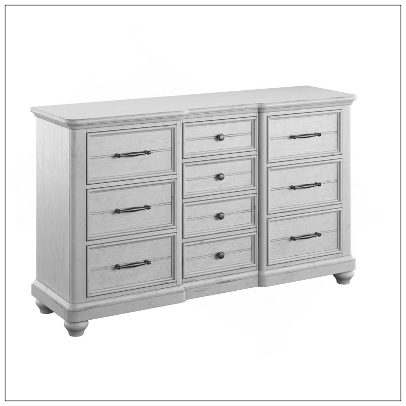 Commode 10 tiroirs grise