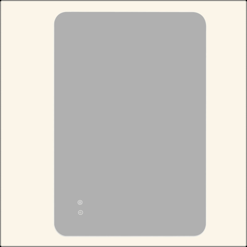 Miroir rectangulaire rétroéclairé pour la salle de bain avec fonction antibuée avancée, 3 températures de couleur et fonction mémoire