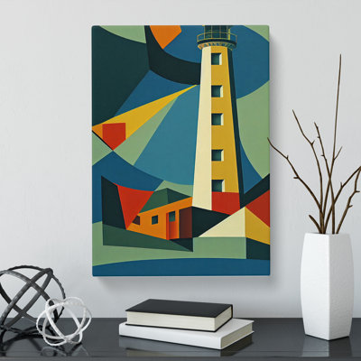 Lighthouse Cubism - Wrapped Canvas