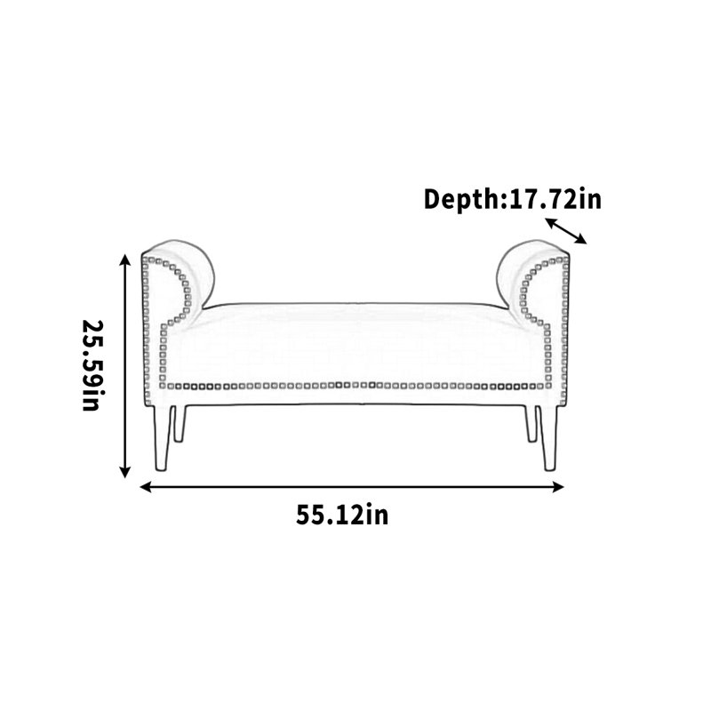 Tissu simple en bois massif, H 25,59 po x l 55,12 po x P 17,72 po