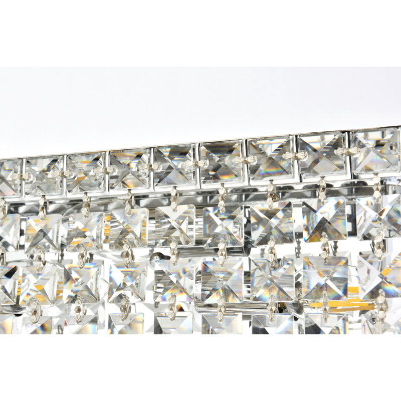 Isadora Glass Flush Mount, Royal Cut, Crystal Clear