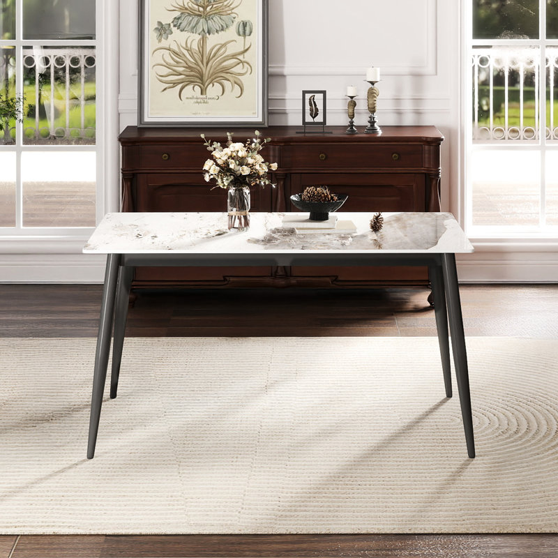 Panneau de pieds en métal gris foncé Herald de 6 po, H 29,84 po x l 56,31 po x P 32,28 po, Blanc