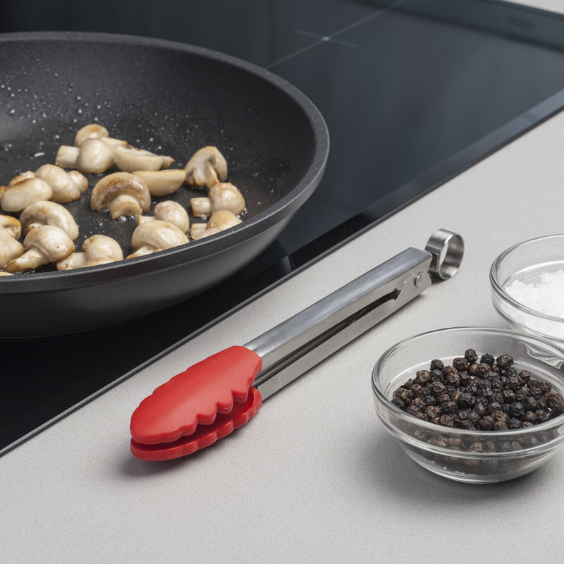Zeal Kitchen Tong, 20.5cm L x 5.5cm W x 2.7cm D, Red