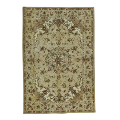 Castilian II Hand-Knotted GOLD / LIGHT GREEN Area Rug