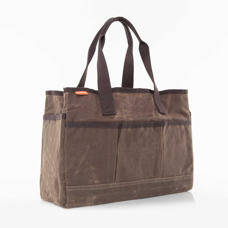 Sac fourre-tout en toile cirée, Olive