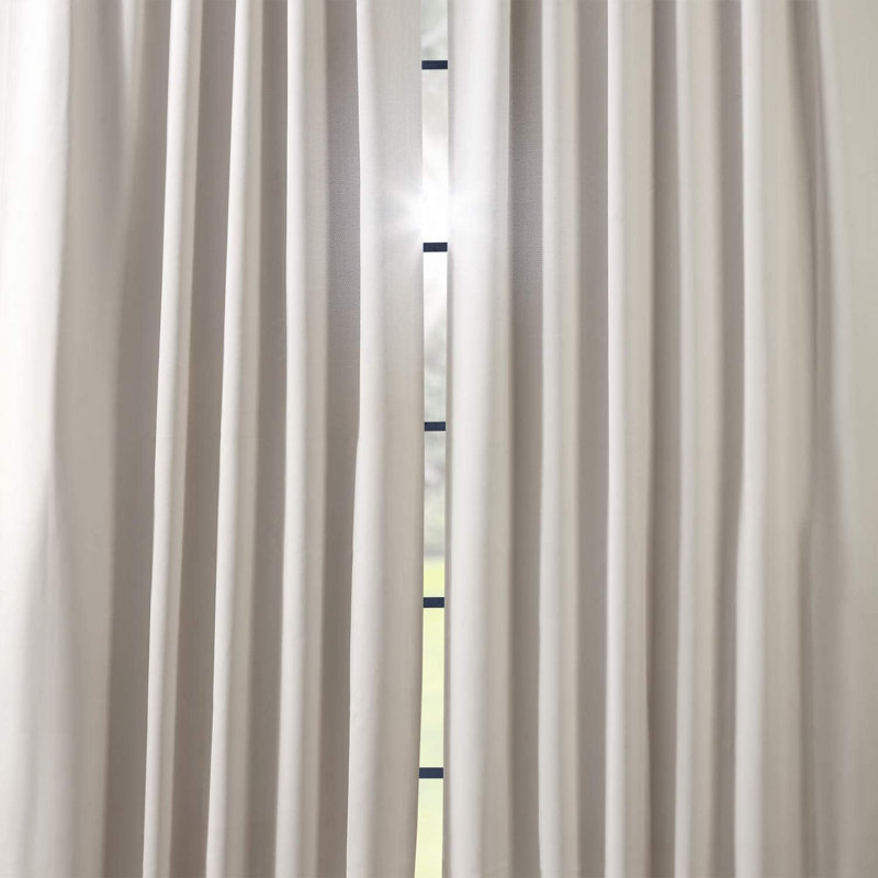 Betria 50" W Polyester Room Darkening Single Panel Curtain, 50" W x 84" L, Alabaster Beige