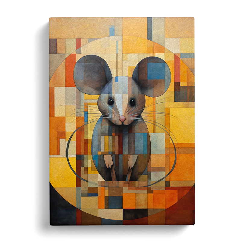 Mouse Geometric Art - No Frame Print, 50cm H x 35cm W x 3cm D