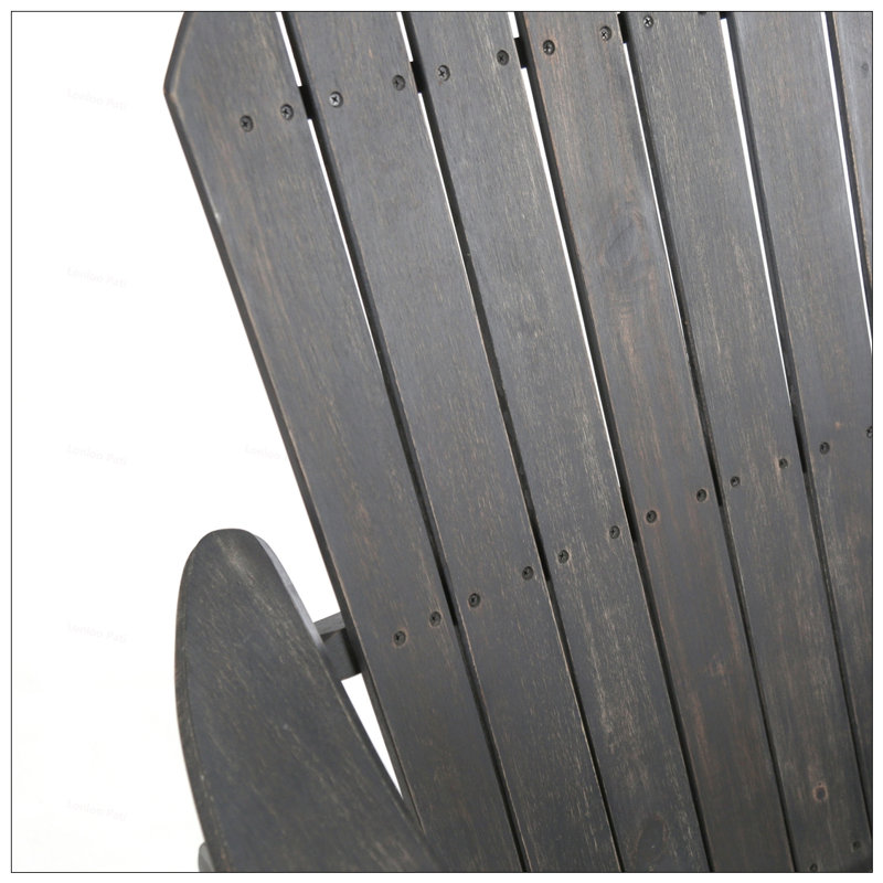 Slat-Backed Acacia Wood Adirondack Rocking Chair, Perfect For Outdoor Comfort And Style With Weather-Resistant Durability
