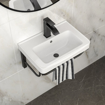 19.88"X14.25" Wall-Mounted Rectangular Ceramic Bathroom Sink