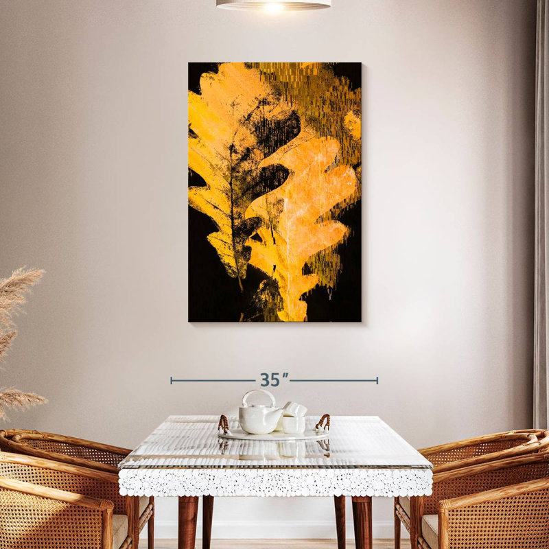 Harnek Abstract Leaves, 45" H x 30" W