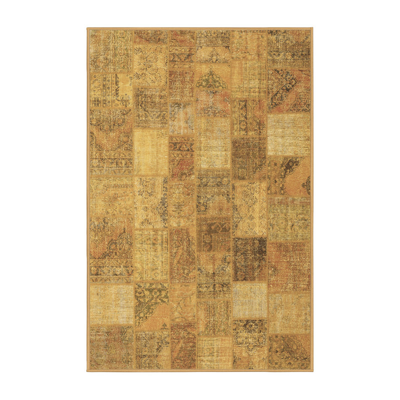 Washable Patchwork Indoor Rug, Rectangle 2' x 3'