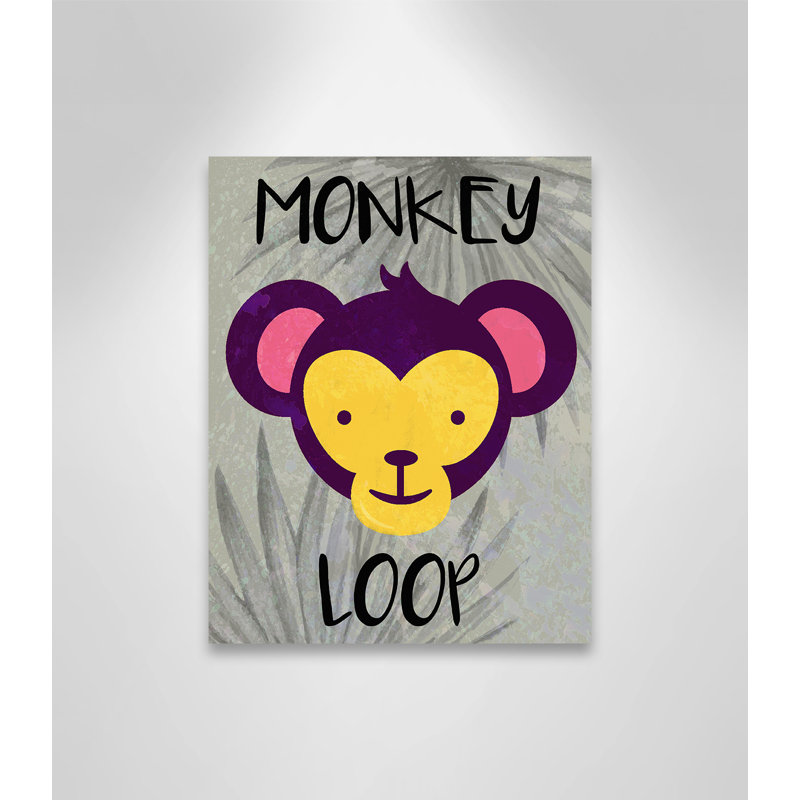 «Monkey Loop», impression sur papier, H 14 po x l 11 po x P 1,5 po, Canevas