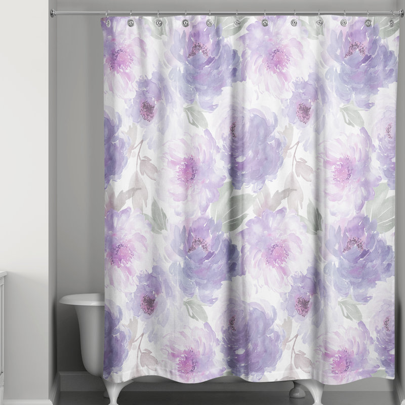 Rideau de douche simple Adamczyk, Mauve