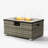 32" Propane Gas Fire Pit Table With Propane Tank Cover 2-Pieces, 50000 BTU Rectangular Steel Fire Pit With Beautiful Wicker Base For Outside Garden-1711540450