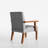Fabric Accent Arm Chair Set of 2 with Round Wood Table