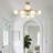 Gold Frame Opal Glass Globe Blossom Pendant Light-2114481926-2114481927