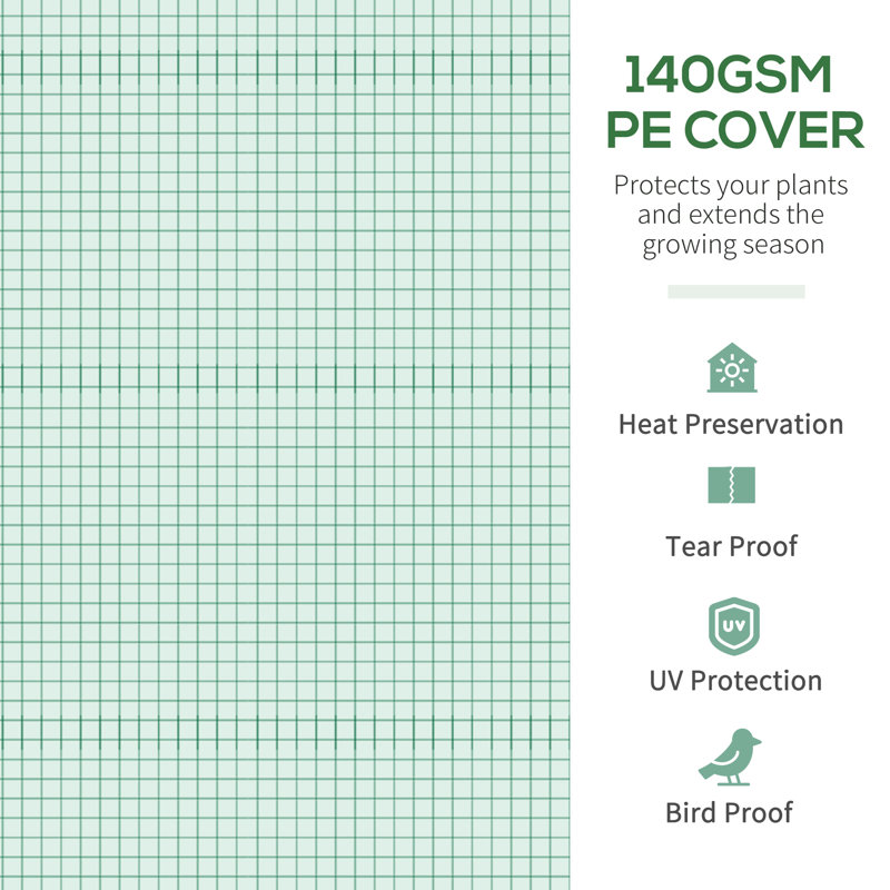 11' W x 10' D Greenhouse, Green