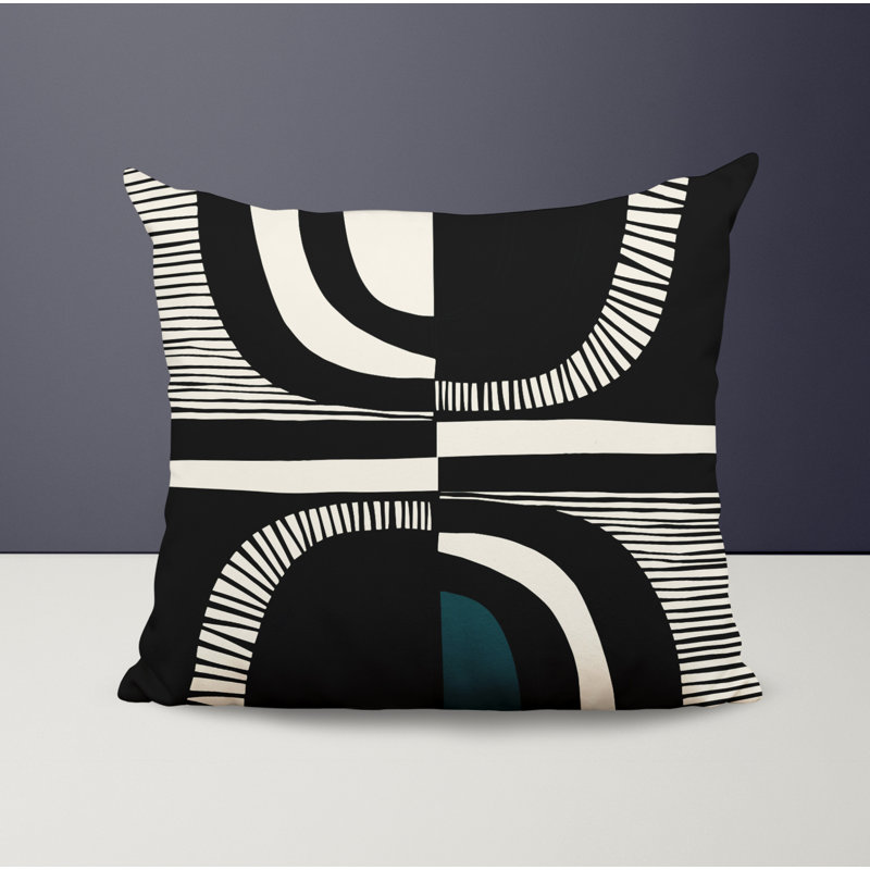 Jeté carré / extérieur en polyester Chamu, 16 po x 16 po, Émeraude
