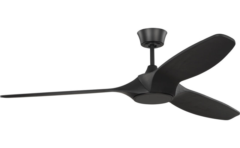 Selen Smart LED Ceiling Fan, Midnight Black, Midnight Black, 60" Wide