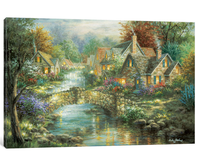 «Stonehedge Bridge» par Nicky Boehme, impression sur toile, H 40 po x l 60 po x P 1,5 po