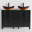 Marcela Freestanding Standard Free Standing Single Double Vanity Bathroom Vanity With Glass Top-1846847713