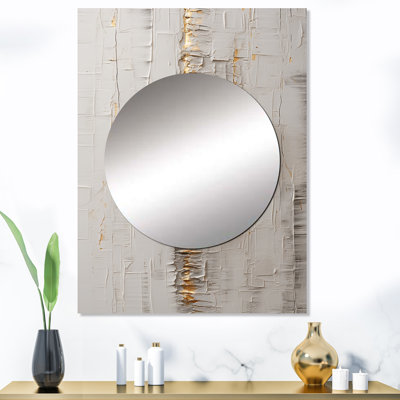 Jospine Abstract Graceful woodland charm III - miroir mural décoratif abstrait, grand miroir moderne, impression d'art en métal