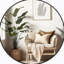 Miroir rond en métal-1732692623