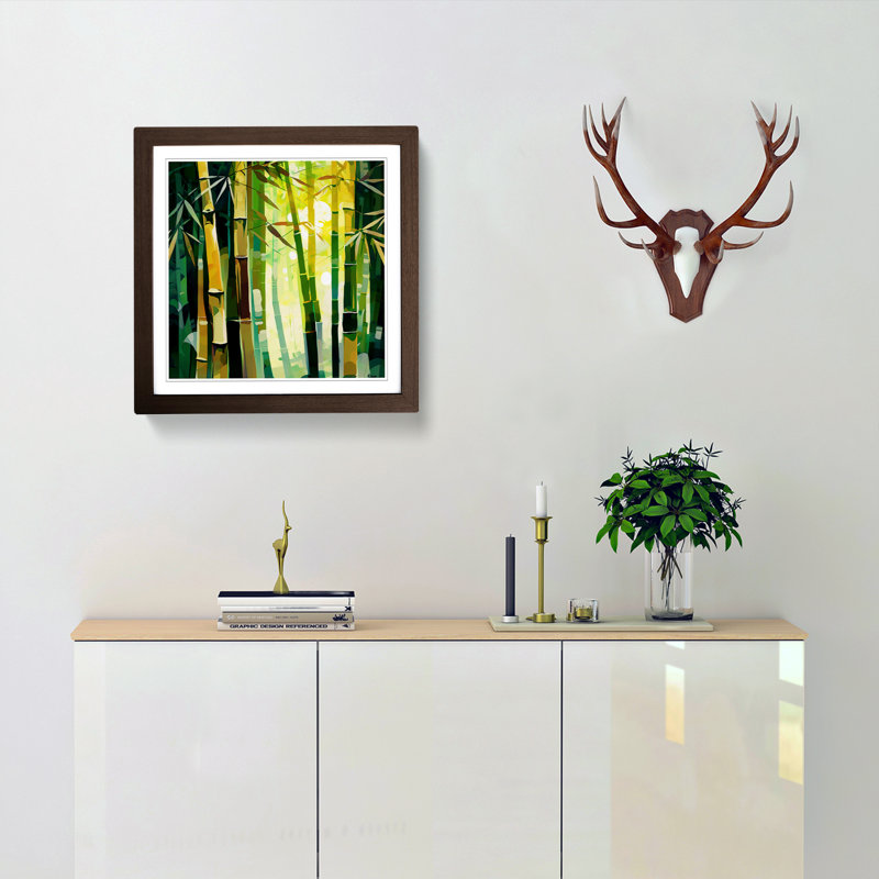 Single Picture Frame Print on Wood, Walnut