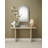 Capsule Travertine Table Lamp With Linen Shade