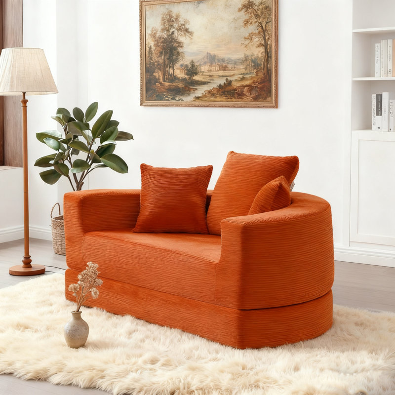 Causeuse-lit 67 po, Orange