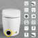 Intelligent Toilet Bidet in White with Auto Open/Close/Flush, Heated Seat/Remote,Foot Sensor Flush