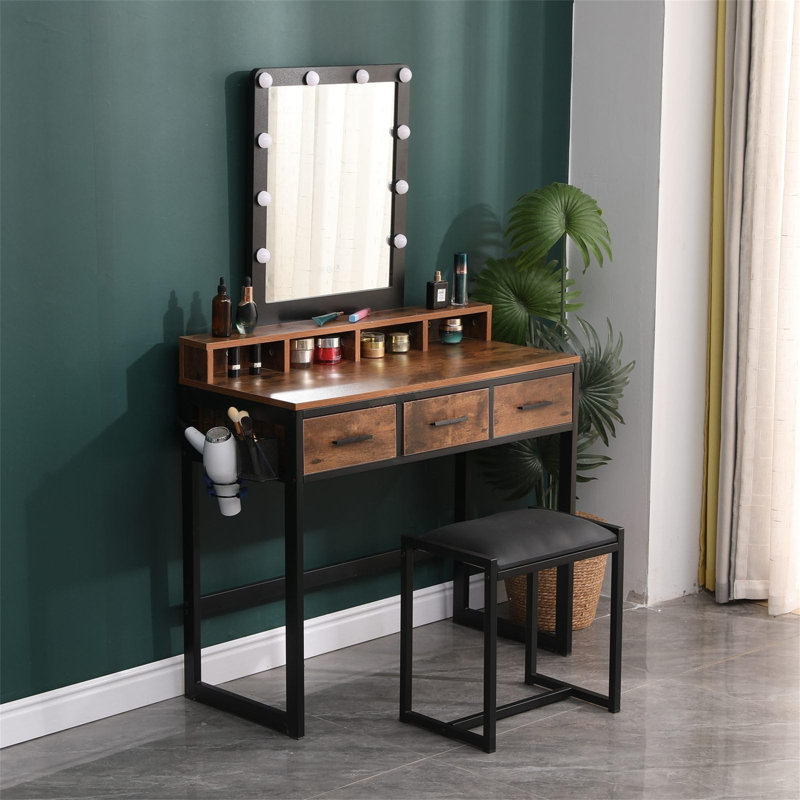 Bedriye Dressing Table with Mirror