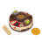 Nostalgia NCCA5 Lazy Susan Chocolate & Caramel Apple Party with Heated Fondue Pot, 25 Sticks, Decorating and Toppings Trays