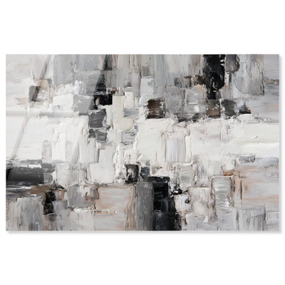 Art mural moderne en béton imprimé abstrait III, prêt à accrocher, 54 x 36