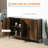 Kitchen Cabinet, Sideboard Buffet Cabinet With Doors, Coffee Bar Cabinet With Adjustable Shelves, Rustic Brown