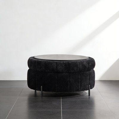 31.3" W Modern Upholstered Storage Ottoman With Reversible Lid